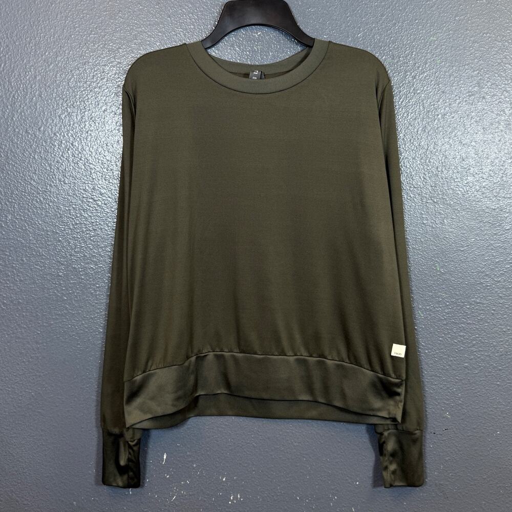 Vuori XL women’s green crew neck sweatshirt activewear outdoor gym sport